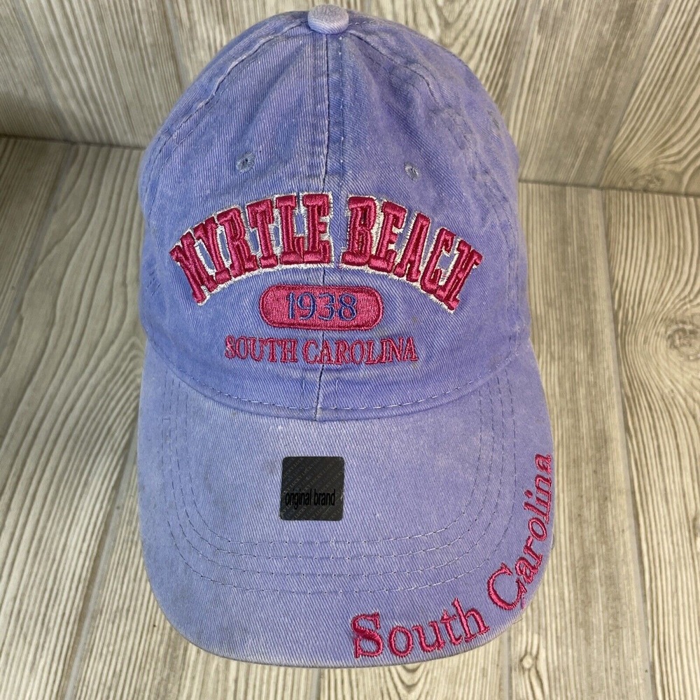 Lucky 7 USA Myrtle Beach South Carolina Hat Purple Cotton Souvenir Baseball Cap